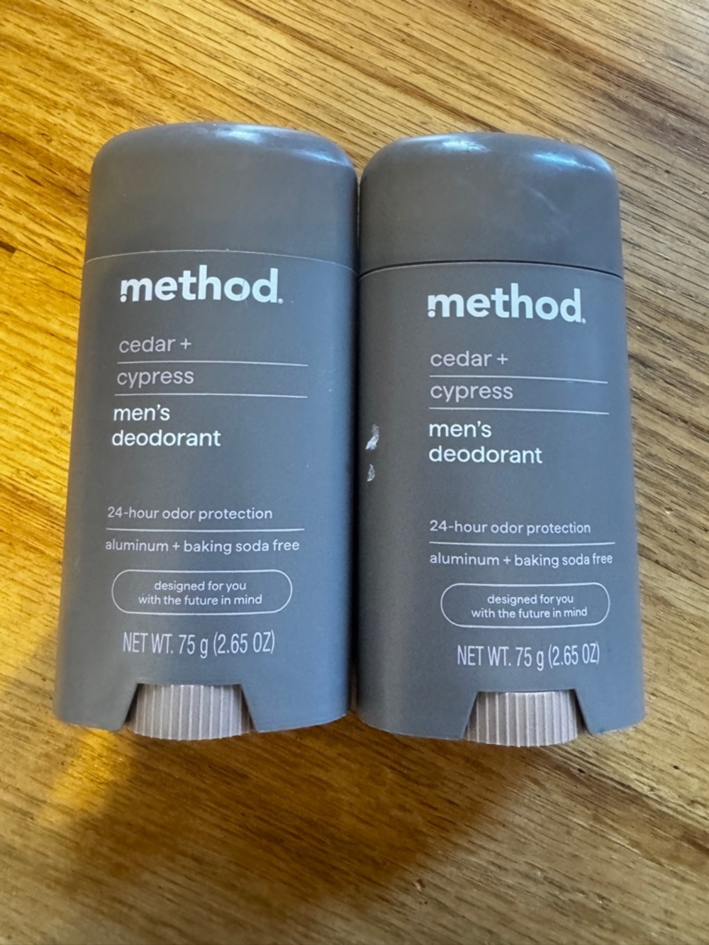 NEW Method Cedar & Cypress Men's Deodorant 24-Hour Protection Set of 2